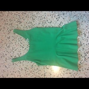 Green Peplum Express tank